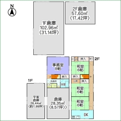 売倉庫＋事務所付倉庫・住宅　半田市住吉町2丁目　