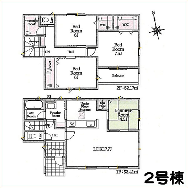 新築分譲住宅　半田市郷中町　２号棟　全４棟