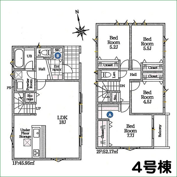 新築分譲住宅 半田市郷中町 4号棟 全4棟