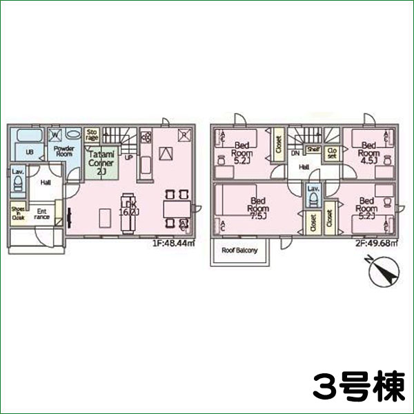 新築分譲住宅　半田市瑞穂町７丁目　第１期　３号棟　全４棟