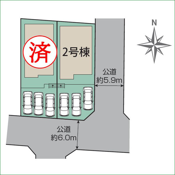 新築分譲住宅　半田市花田町１丁目２期　２号棟　全２棟