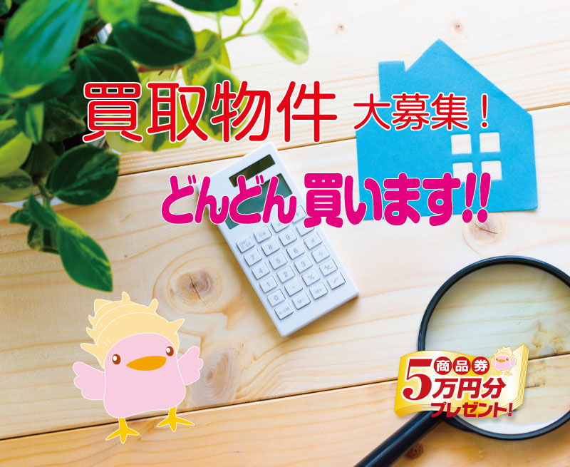 カミヤエステートでは買取物件大募集です